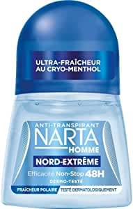 NARTA Anti-Transpirant Homme nord extrême - Pour hommes - 50 ml x 4 bötes