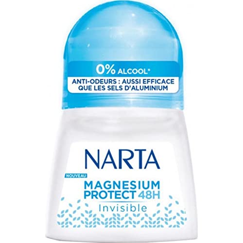 Narta Magnésium Protect Invisibles 48h 50ml pour Peau Sensible | Offre Spéciale 4 Pièces