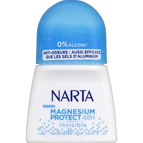 Narta Déodorant 48H Magnesium Protect - Parfum Floral - Hommes - Bain etGYM - Hypoallergénique - 50 ml