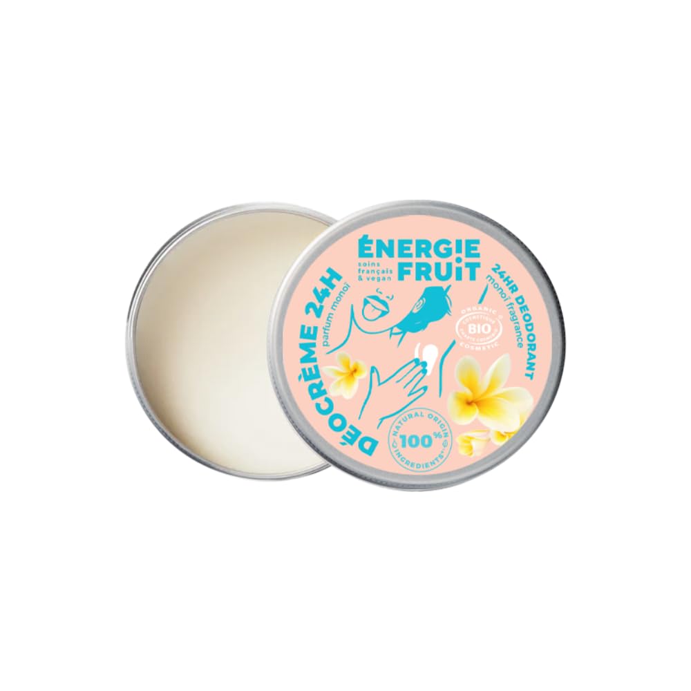 Déodorant crème 24h à l'huile de Monoï | BIO certifié ECOCERT | Inodore et hypoallergénique