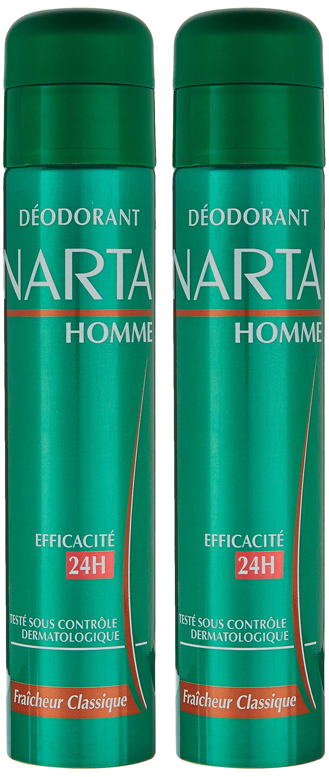 NARTA - Déodorant homme atomiseur anti-transpirant classique efficacité 24h - Adultes - Sport - Hypoallergénique - 200 m